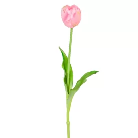 Tulipán szálas gumi rózsaszín M40cm 48db/#