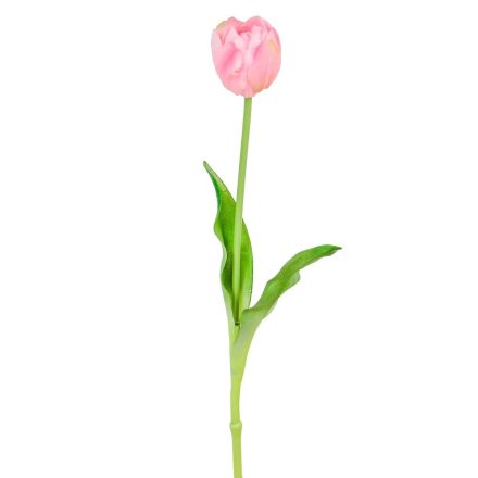 Tulipán szálas gumi rózsaszín M40cm 48db/#
