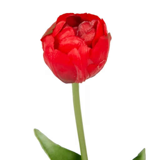 Tulipán szálas gumi piros M40cm 48db/#