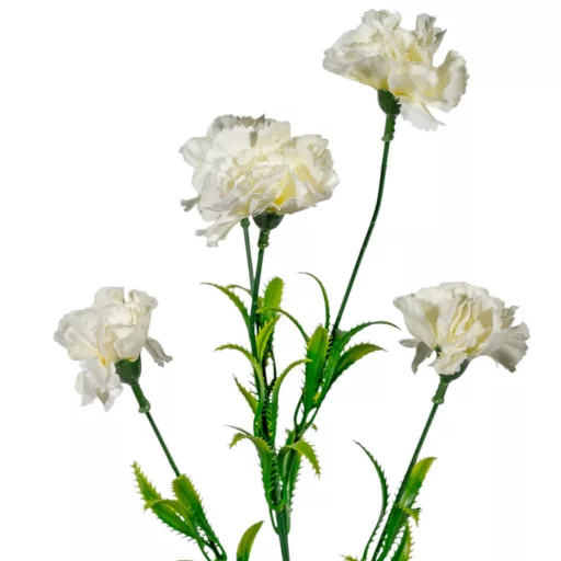Szegfű ág 5v. krém M57cm 48db/#