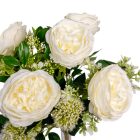 Rózsa csokor 5v. krém M58cm 48db/#