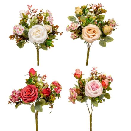 Rózsa csokor 7v. mix M38cm 24db/#