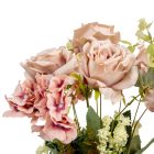 Rózsa, hortenzia csokor 7v. M47cm 24db/#