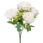 Rózsa csokor 7v. krém M42cm 75db/#