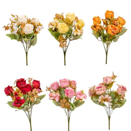 Rózsab csokor 7v mix M32cm 120db/#