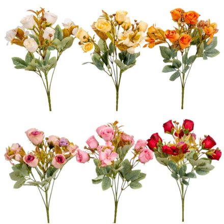 Rózsa csokor 8v. mix M33cm 180db/#