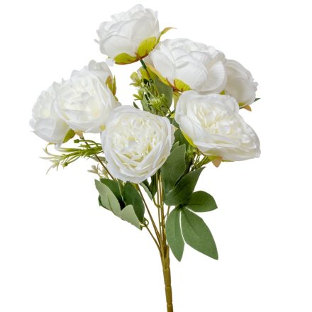 Peóni csokor 9v. krém M44cm 80db/#