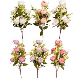 Rózsa csokor 6v. mix M55cm 12db/#