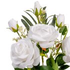 Rózsa,rózsabimbó csokor féloldalas 6v. mix M38cm 36db/#