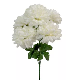 Krizantém csokor 5v. krém M38cm 96db/#