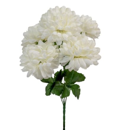 Krizantém csokor 5v. krém M38cm 96db/#