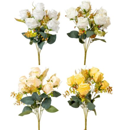 Rózsa  csokor 7v. mix M45cm 24db/#