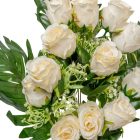 Rózsa csokor féloldalas 13v  M55cm 24db/#