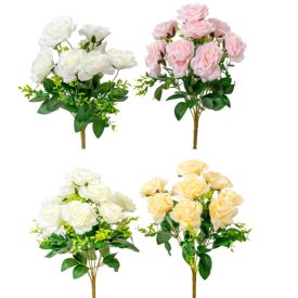 Rózsa csokor 9v. mix M42cm 24db/#