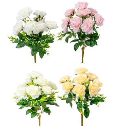 Rózsa csokor 9v. mix M42cm 24db/#