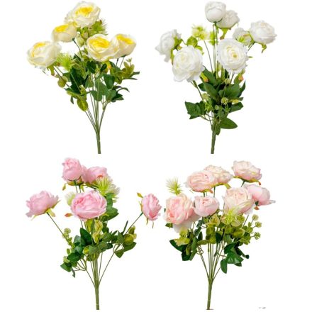 Rózsa csokor 7v. mix M48cm 24db/#