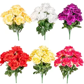Rózsa csokor 12v. mix M45cm 12db/#