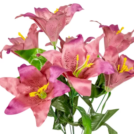 Liliom csokor 7v. autmix M50cm 18db/#