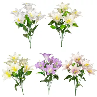Liliom csokor 7v. mix M50cm 18db/#