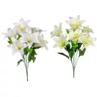 Liliom csokor 7v. krém-fehér M50cm 18db/#