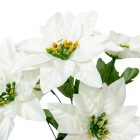 Mikulás virág csokor szatén 5v. krém M32cm