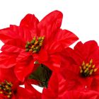 Mikulás virág csokor szatén 5v. piros M32cm