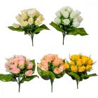 Rózsa csokor 18v. mix M40cm 12db/#