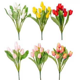 Tulipán csokor 9v. M35cm 36db/#