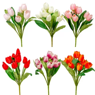 Tulipán csokor 9v. M43cm 24db/#