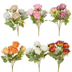 Rózsa csokor 5v. M35cm 24db/#