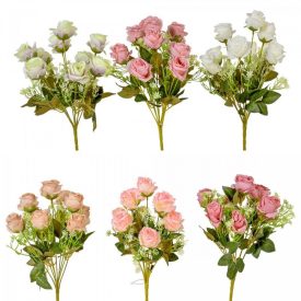 Rózsa csokor 9v. mix M36cm 24db/#