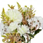 Krizntém, hortenzia csokor 5v. krém M28cm 48db/#