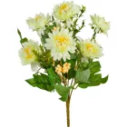 Dália csokor 7v. fehér,krém M29cm 48db/#