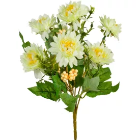 Dália csokor 7v. fehér,krém M29cm 48db/#