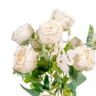 Rózsa csokor 9v. krém M42cm 12db/#