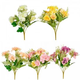 Dália, rózsa csokor 7v. mix M30cm 48db/#