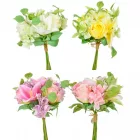 Liliom, rózsa, hortenzia köteg 9v. mix M37cm 12db/#