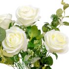Rózsa csokor 7v. krém M44cm 12db/#