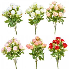 Rózsa csokor 11v. mix M50cm 24db/#