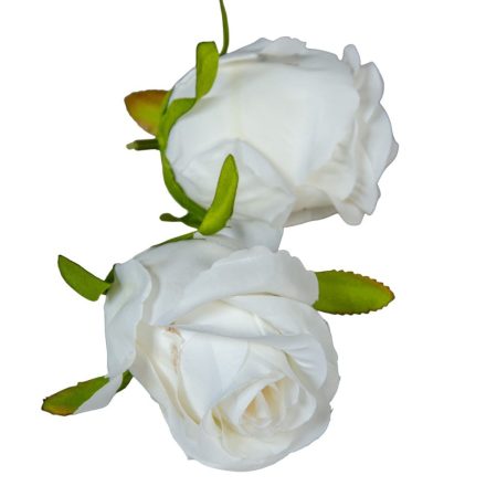 Rózsa virágfej D7cm 24db/csom fehér 100