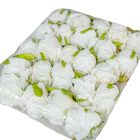Rózsa virágfej D7cm 24db/csom fehér 100