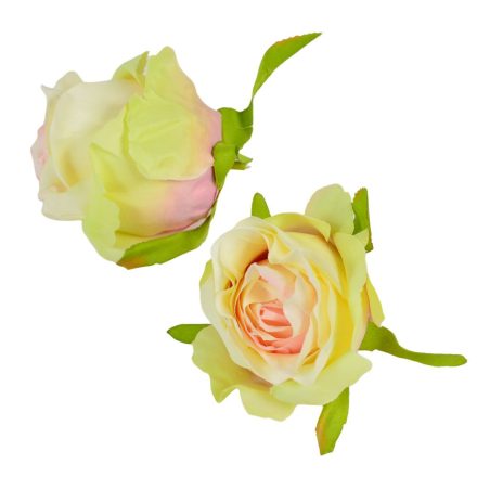 Rózsa virágfej D7cm 24db/csom krém pink 303A