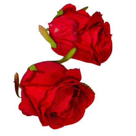 Rózsa virágfej D7cm 24db/csom piros 400