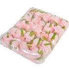 Rózsa virágfej D7cm rózsaszín 600 24db/csom