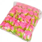 Rózsa virágfej D7cm sötétrózsaszín 604 24db/csom