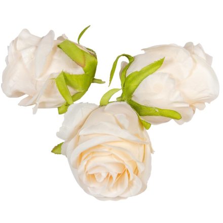 Rózsa virágfej D7cm 24db/csom ivory 925