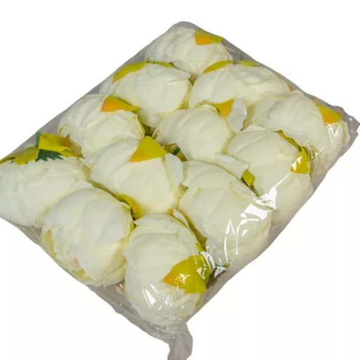 Peónia virágfej D8cm 12db/csom krém 300