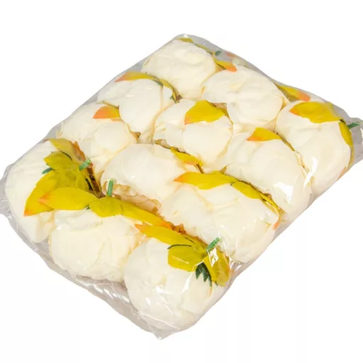 Peónia virágfej D8cm 12db/csom ivory 310