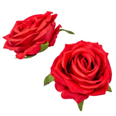 Rózsa nyílt bársony hatású D8cm 400 24db/csom