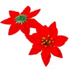 Mikulás virágfej bársony D12cm 12db/csom